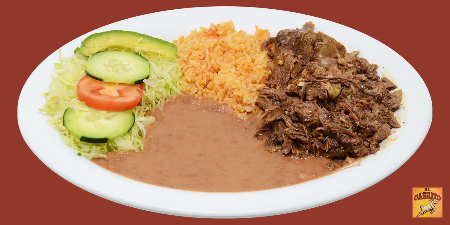 Barbacoa de Chivo Plate from El Cabrito in Salt Lake City, Utah